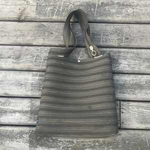 ZIP-IT Large Zip It Tote Bag Zipper Green Purse ZIPIT Beach Summer Bag